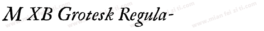 M XB Grotesk Regula字体转换